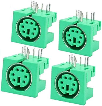 X-mosás ragályos 4 Db Zöld PCB-Hegy Női DIN-6 Pin, S-video Csatlakozó Aljzatok(Connettori femmina S-video az S 6 pin femmina