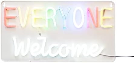 ORDÍT NEON Mindenki Szívesen Neon Jel 15.7 Szivárvány Színeit LED LGBTQ+ Egyedi Fali Dekoráció, Otthon Hálószoba, Iroda Szalon