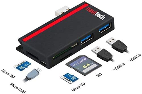 Navitech 2 az 1-ben Laptop/Tablet USB 3.0/2.0 HUB Adapter/Micro USB Bemenet SD/Micro SD Kártya Olvasó Kompatibilis A HP Elitebook