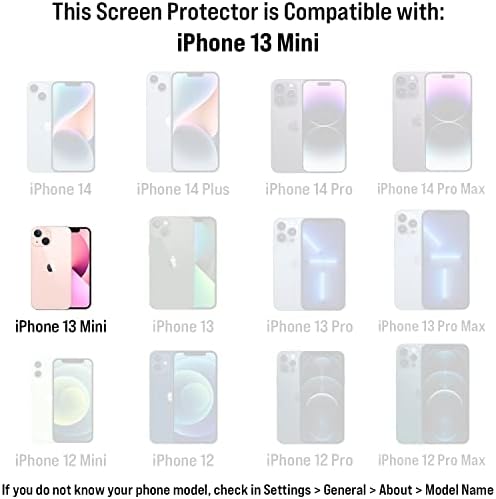 Erőd iPhone 13 Mini képernyővédő fólia, Könnyű Telepítés Eszköz [Prémium Edzett Üveg] Anti-Karcolás, Csepp Védelem [Életben