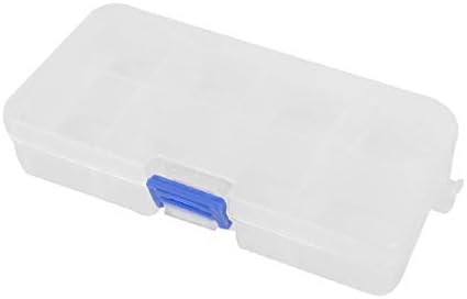 X-mosás ragályos Tiszta Fehér Műanyag Állítható 8 Slot Elektronikus Alkatrész Tároló Doboz Esetben(Caja de almacenamiento