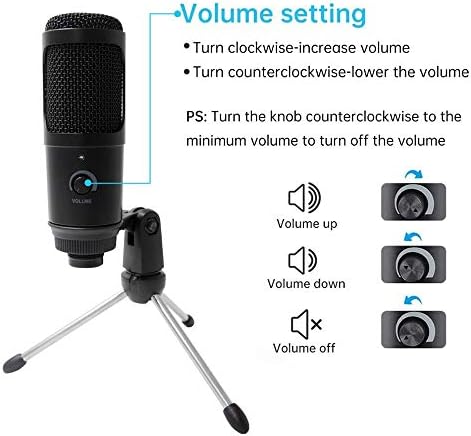 ZHUHW Professzionális Kondenzátor Mikrofon USB Bundle Kit, Mikrofon, Állítható Ollós Kar Állni rezgéscsillapító