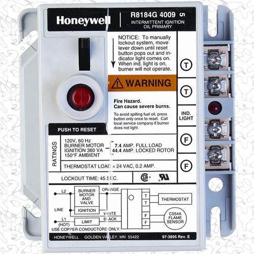 R8118X-1022 - OEM Korszerűsített Csere Honeywell Protectorelay Olaj Égő Ellenőrző Testület
