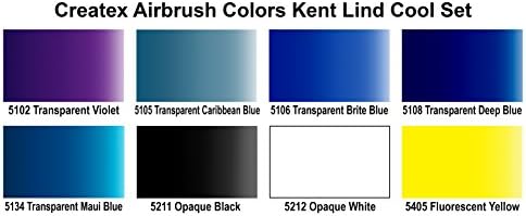 Createx Színek 5803-00 2 oz Átlátszatlan Airbrush Festék Készlet, 2 Uncia (Csomag 6), Többszínű, 12 Fl Oz