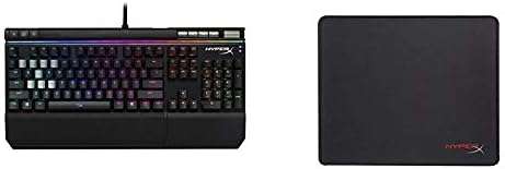 HyperX Alufelni Elit RGB Mechanikus Gaming-Billentyűzet, Cherry MX Barna, RGB LED pedig HyperX S Fury Pro Gaming Mouse Pad