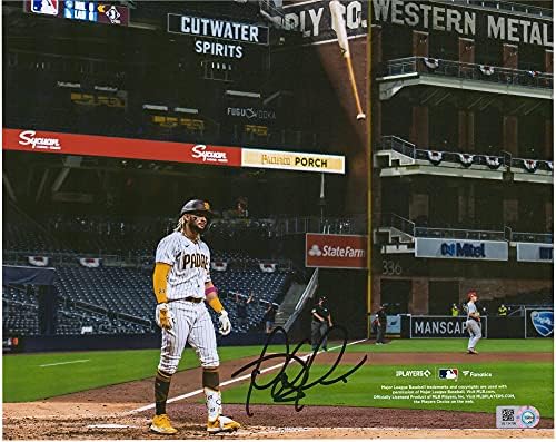 Fernando Tatis Jr., San Diego Padres Dedikált 8 x 10 Bat Flip-Fénykép, - Dedikált MLB Fotók