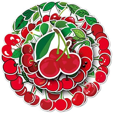 Cseresznye Matricák Cseresznye Matrica Csomag 50pcs-Alkalmas Laptop Utazási Esetben, Notebook, Telefon, Autó Scrapbook Víz