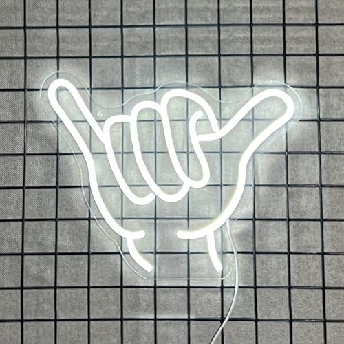 Neonok Shaka kézmozdulatot Lógni Kéz Szimbólum LED Fal Dekoráció Hawaii-Aloha Üdvözlő Lámpa 15.7x12.4 a Haza Hálószoba Éttermek