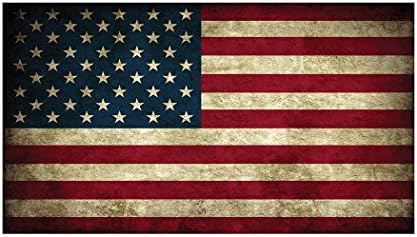 USA Zászló Matrica Rusztikus Lökhárító Matrica, Autó Matrica Ajándék Hazafias Amerikai Kopott Egyesült Államok (10x6 Nagy)