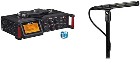 TASCAM 4-Csatornás Hordozható Lineáris PCM Audio Recorder DSLR, Videó Kamerák, Fekete (DR-70D) & Audio-Technica AT875R Vonal/Gradiens