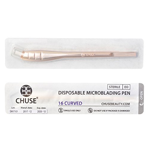 CHUSE M66 16 Ívelt 5db Eldobható Microblading Toll, Steril Microblades (Arany)
