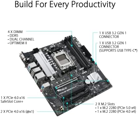 ASUS Prime B650M-EGY-CSM Micro-ATX Kereskedelmi Alaplap, DDR5, PCIe 5.0 M. 2 Támogatás