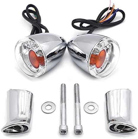 XKMT - 2X Motoros LED-es Hátsó Chrome Futó Fék lámpa Jelzőfény Tiszta Fény Kompatibilis A H-D XL 883 1200 92-17 [P/N: MT224-019R-CD+CL]