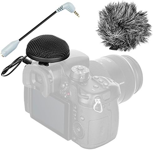 Movo VXR20 360° - os Sztereó Mikrofon Szélvédő Utazási Esetben - Videó Mikrofon Kompatibilis Okostelefonok, DSLR Kamerák