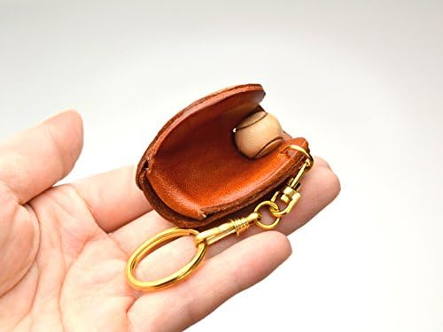 Első mitt/balos Sport 3D Bőr Kulcstartó(L) VANCA KÉZMŰVES-Gyűjthető Kulcstartó Charm Medál, Japánban Készült