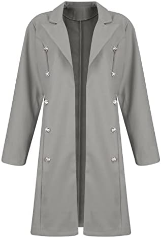 YUTANRAL Árok Kabátok Női Téli Elegáns, Hosszú Ujjú Hajtóka egyszínű Oveacoats Divatos Alkalmi Plus Size Tweed Kabát