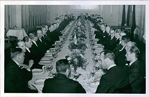 Vintage fotó török Konzul vacsora a Grand Royal vezető emberek a svéd-török kereskedelmi csere