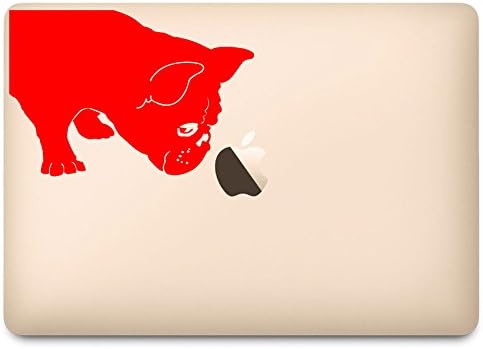 Piros francia Bulldog Szippantás Matrica 12 Laptop