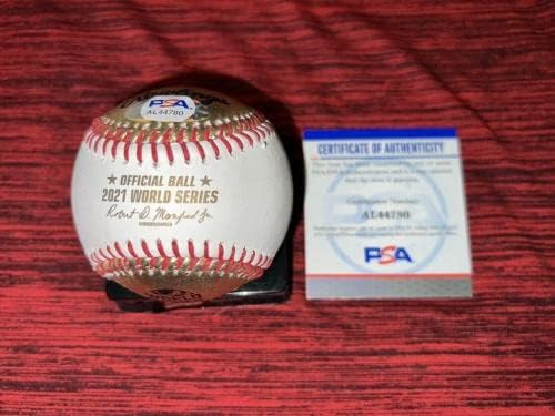 Freddie Freeman Aláírt Hivatalos 2021 World Series Baseball Atlanta Braves PSA 2 - Dedikált Baseball