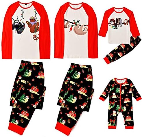Karácsonyi Kockás Nyomtatott Loungewear Karácsonyi Családi Megfelelő Pizsama, Hosszú Ujjú Haza Hálóruházat Pizsama a Család