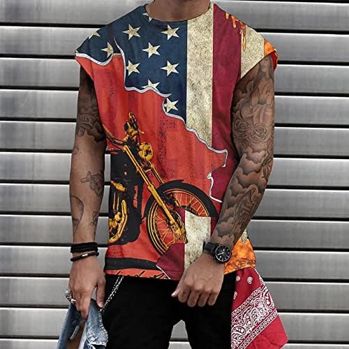 RUIRUILICO Férfi Hazafias póló július 4-én Amerika Zászló Nyári Rövid Ujjú Laza Fit Grafikus Nyomatok Tunikák