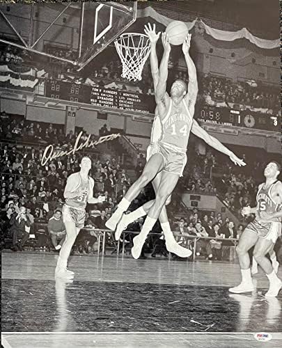 Oscar Robertson Dedikált 16x20 Kosárlabda Fotó (PSA) - Dedikált NBA-Fotók