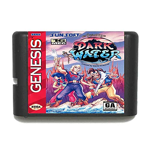 Classicgame A Kalózok A Sötét Víz 16 Bit MD Játék Kártya Sega Mega Drive Genesis (Fekete)