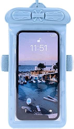 Vaxson Telefon Esetében, Kompatibilis: ASUS ZenFone 7 ZS670KS Vízálló Tasak Száraz Táska [ Nem Képernyő Védő Fólia ] Kék