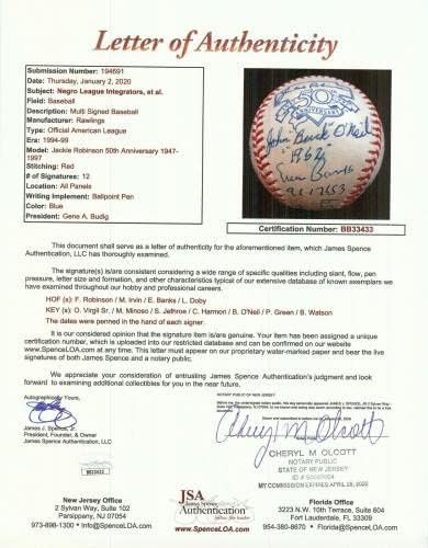 A Legjobb Néger League Baseball Integrátorok Aláírt Baseball SZÖVETSÉG COA - Dedikált Baseball