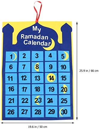 VALICLUD Eid Ramadan Adventi Naptár Muzulmán Ramadan Díszek Lógnak Éreztem Visszaszámlálás Naptár 30 Zsebbel Ramadan Ajándékok
