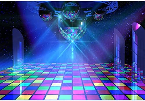 Renaiss 7x5ft Disco Hátteret, Disco Bálterem Night Club Neon Music 80-as Szülinapi Parti Háttér Disco Party Dekorációk, Kellékek