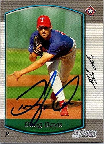 Autogramot Raktár 651549 Doug Davis Dedikált Baseball Kártya - Texas Rangers, - FT- 2000 Bowman No. 315