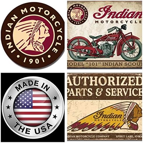 Indian Motorkerékpár-3 Pack Vintage Adóazonosító Jel Csomag Kétségbeesett Jelek
