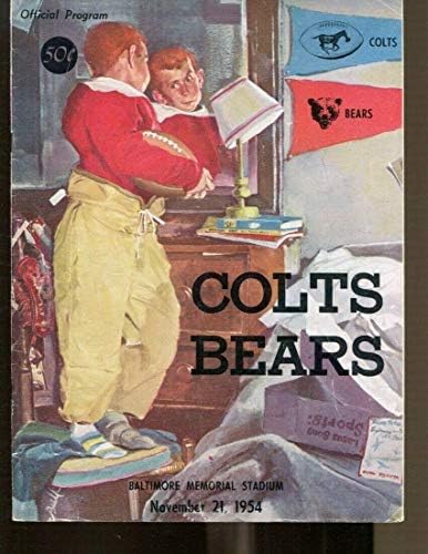 1954-ben Baltimore Colts v Chicago Bears Program 11/21 Ex 54609 - NFL Programok