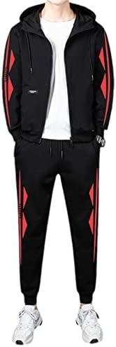 Férfi Kapucnis Felső Nadrág Szett 3 Részes Öltöny Őszi Téli Melegítő Szett Streetwear Sportruházat Pulóver