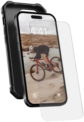 URBAN ARMOR GEAR UAG iPhone 14 Pro Esetben 6.1 Plyo Jég védőburkolat & 6.1 Prémium Edzett Üveg Pajzs képernyővédő fólia Csomagban