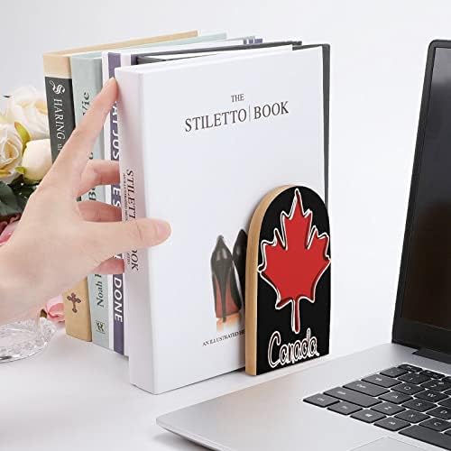 Kanadai Juhar szabadság Nyomtatott Fa a Könyv végül Nem csúszós Dekoráció Bookend Small Office Home 1 Pár