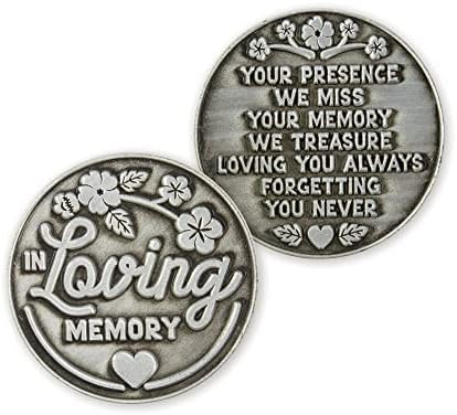emlékére Emlékmű Ajándék, Gyász Szeretet Kifejezése Érme, Zsebében Szimpátia Aggódj Kő Érme a Gyászoló & Emlékezés, EDC Emlékeztető