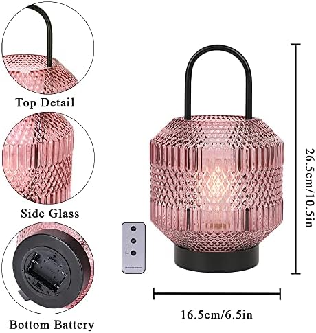 JHY DESIGN elemes asztali Lámpa 10.5 H Vezeték nélküli Lámpa Akkumulátor, Lámpa, LED Lámpa elemes a 6H Időzítő Távirányító