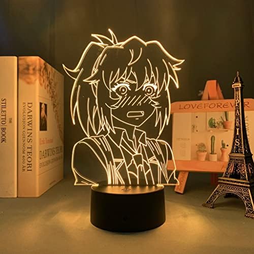BUCROS Anime Magas Invasioned 3D Éjjeli, a Rajongók 16 színű Dekor Illúzió LED Lámpa Távirányítóval, Manga Kuon Shinzaki
