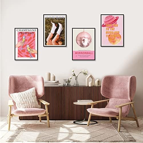 KACHE Rózsaszín Taylor Zene Éjszakáit Plakátok Szoba Esztétikai Pezsgő Problémák a Nyomtatás Wall Art Preppy Retro Zene Fali