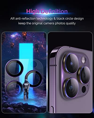 Actgan iPhone 14 Pro iPhone 14 Pro Max Kamera Lencséjét Védő Alumínium Ötvözet, Plusz Akril + 9H Edzett Üveg Kamera Képernyő