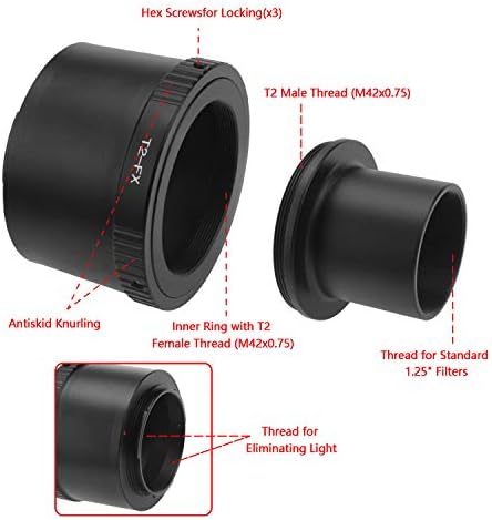 Alstar T T2 Objektív Fuji FX Mount Kamera Adapter, valamint M42, hogy 1.25 Távcső Adapter (T-Hegy) - Univerzális Csavar az