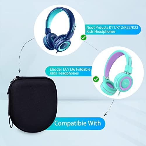XANAD Kék Esetben a Gyerekek Fejhallgató - Elecder i37 / Nem K11 / iClever HS14 Összecsukható Vezetékes On-Ear Fülhallgató