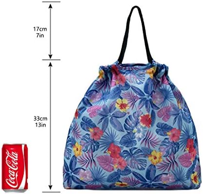 HOLYLUCK Táskák Újrafelhasználható Összecsukható 5 Csomag Bevásárló Táskák Poliészter Újrafelhasználható táska Vásárlás，Könnyű