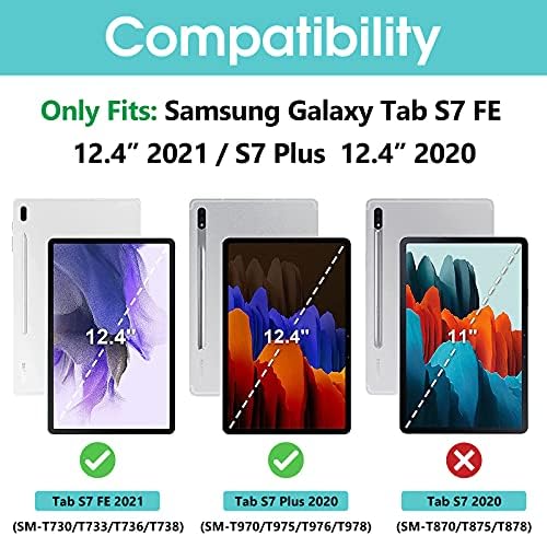 ProCase Galaxy Tab S7 FE 2021 / S7 Plus 2020 12.4 Hüvelyk Masszív Tok (SM-T730/ T733/ T736/ T738/ T970/ T975/ T976/ T978),