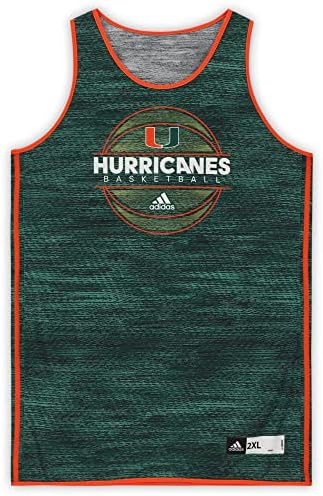 Sport Emlékek Miami Hurricanes Csapat által Kiadott 14 Erdő Zöld Reverzibilis Jersey A Kosárlabda Program - 2XL Méret+4