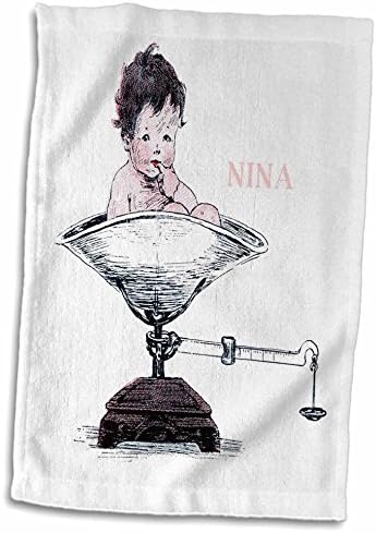 3dRose Florence Különleges Események - A Nina - Törölköző (twl-60651-1)