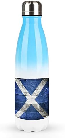 Skócia Zászló Régi Fa 17oz Sport, Víz, Üveg, Rozsdamentes Acél Vákuum Szigetelt Cola Forma Újrafelhasználható Sport Lombikba