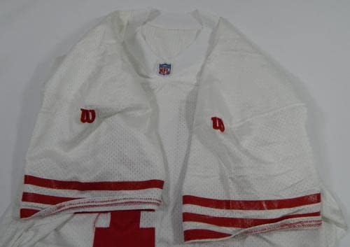 San Francisco 49ers 4 Játék Kiadott Fehér Jersey 44 DP34374 - Aláíratlan NFL Játék Használt Mezek